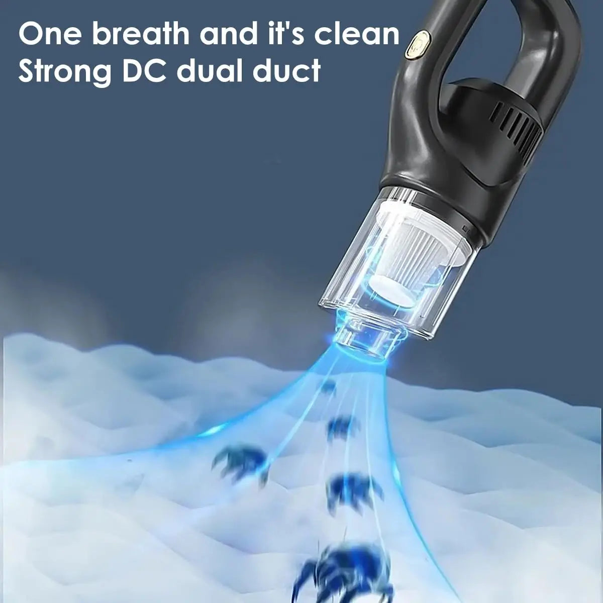 Car Vacuum Cleaner Cordless 120W Rechargeable 10KPA Handheld Vacuum Cleaner Lightweight Hand Vacuum Duster for Car/Pet/Keyboard