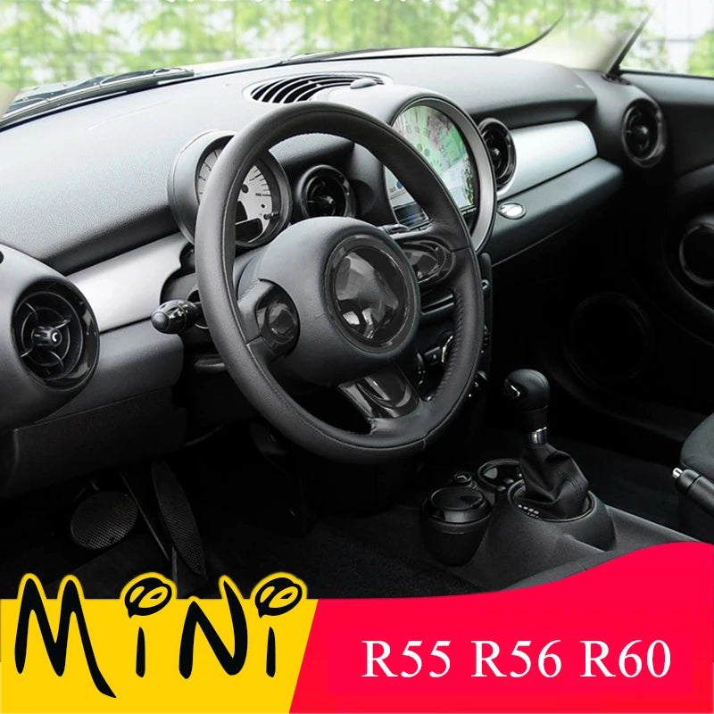 Car Decorative Cover Protective Shell Black Interior Modification ABS Plastic Sticker  For MINI Cooper R55 R56 R57 R58 R59 R60 1