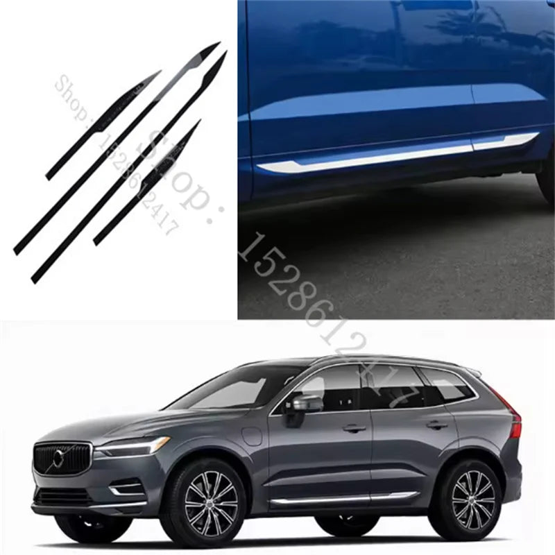 Car Accessories For Volvo xc60 2018 2019 2020 2021~2026 stainless steel Body door side anti-collision decorative bright strip