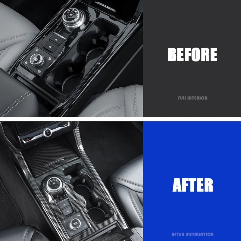 Car Accessories for Ford Explorer 2020 2021 2022 2023 ABS Carbon Fiber Interior Kit  Dashboard Console Decoration Cover Trim