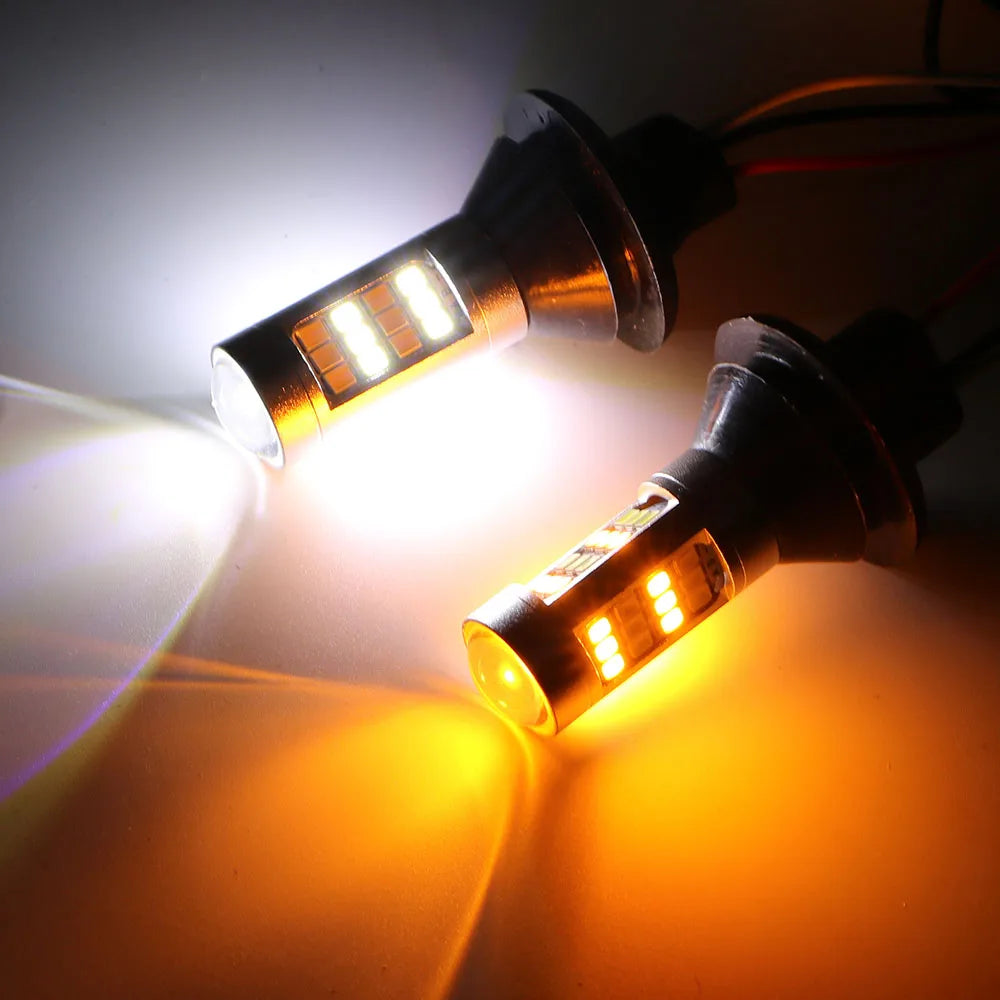 Car Turn Signal Light Auto Lamps 2 In 1 LED Car-styling LED RV Truck DRL 12V Universal Daytime Running Lights Auto Accessories