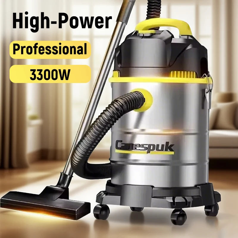 High-Power Vacuum Cleaner for Car Home Commercial Use Wet And Dry Large Suction Dust Collector Machine Shop Vacuum Bucket