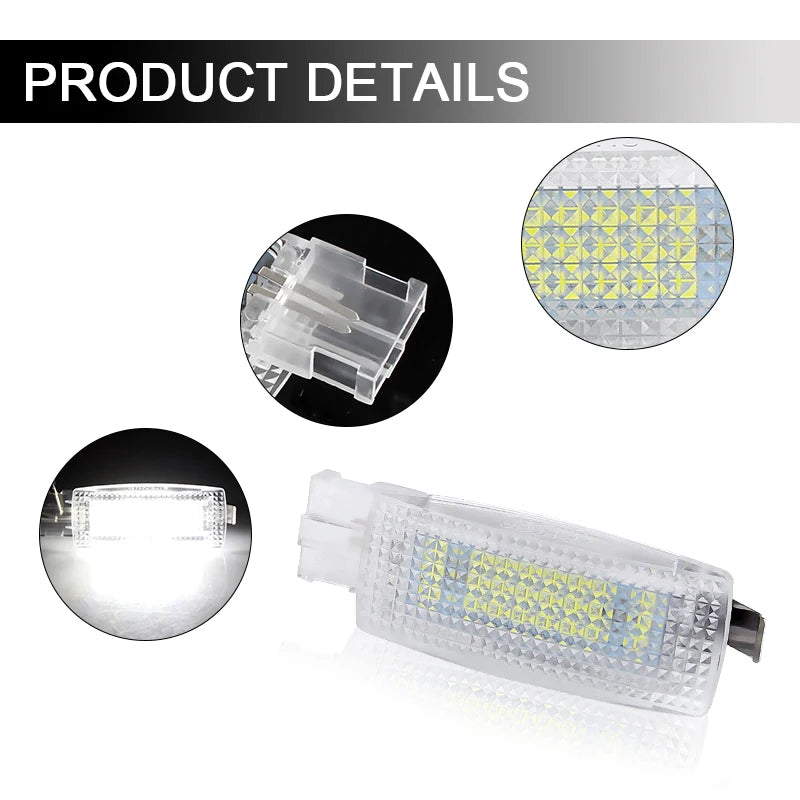 Car LED Canbus Sun visor Reading Lamps Makeup Light For PASSAT B7 CC GOLF 5 6 MK6 PLUS JETTA POLO 6R EOS TIGUAN TOURAN SCIROCCO