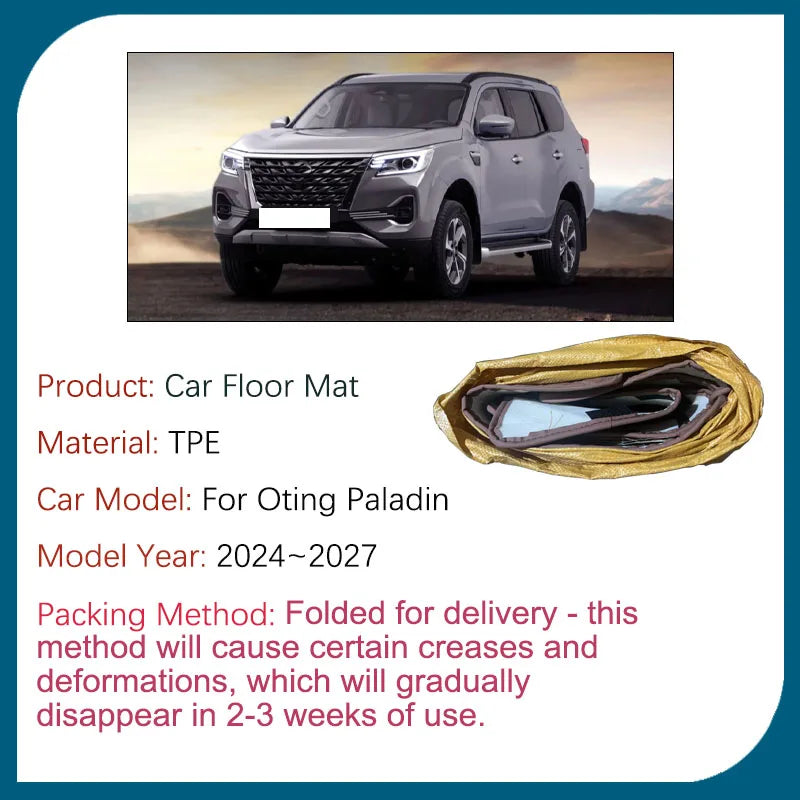 Car Floor Mats For Dongfeng Fengdu Oting Paladin 2024 2025 2026 2027 5seat Left Hand Driver Anti-dirty Foot Pad Auto Acesssories