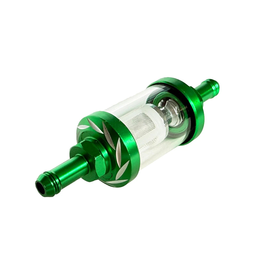 Motorcycle 8mm CNC Aluminum Glass Gas Fuel Oil Filter For ATV Dirt Pit Bike 125/140/150/160cc CRF70 90 110 250 TTR100 110 KLX65
