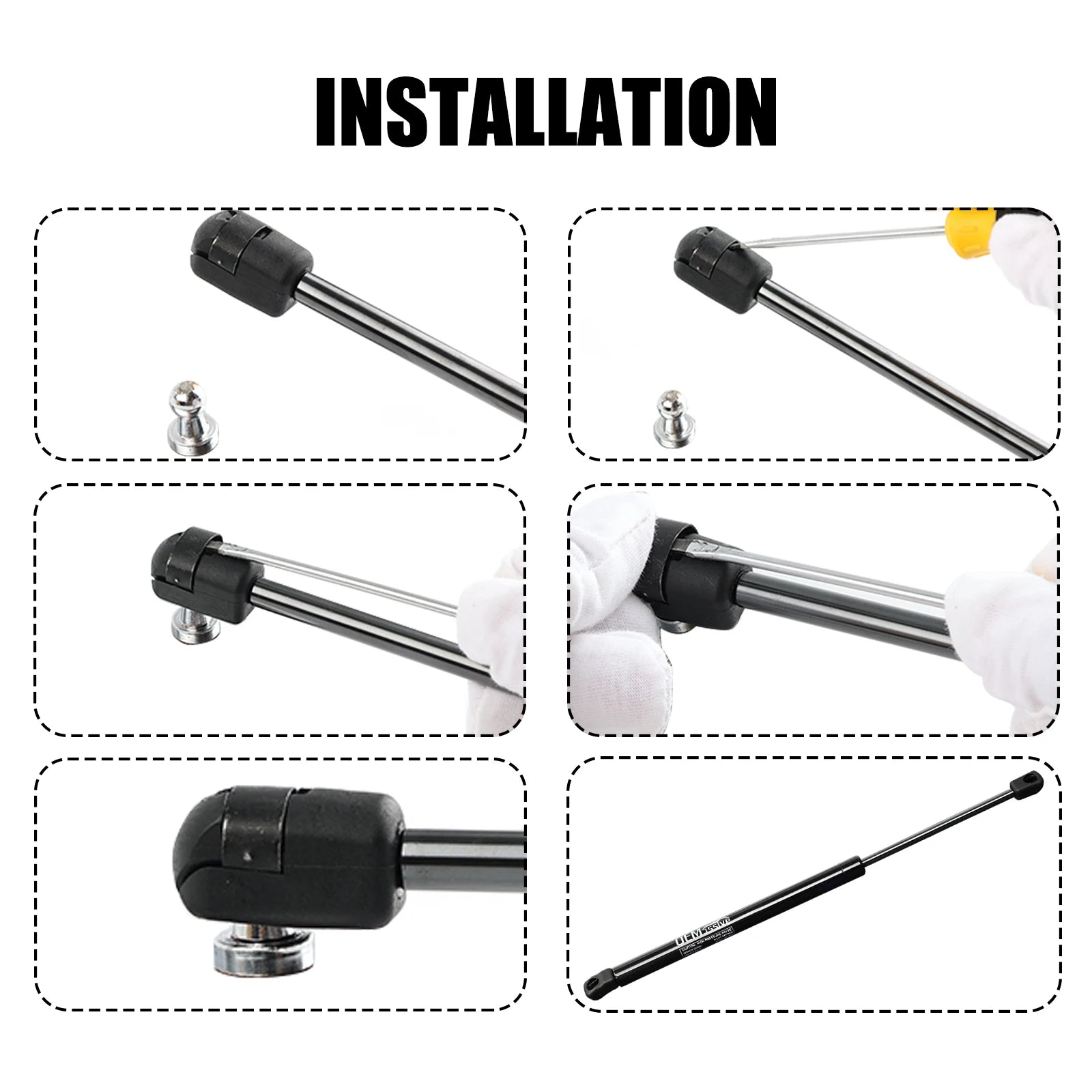 2PCS Car Front Engine Bonnet Gas Strut Shock Lift Support Spring Dampers For Land Rover Freelander 2 SUV 2006-2014 LR001773 Auto