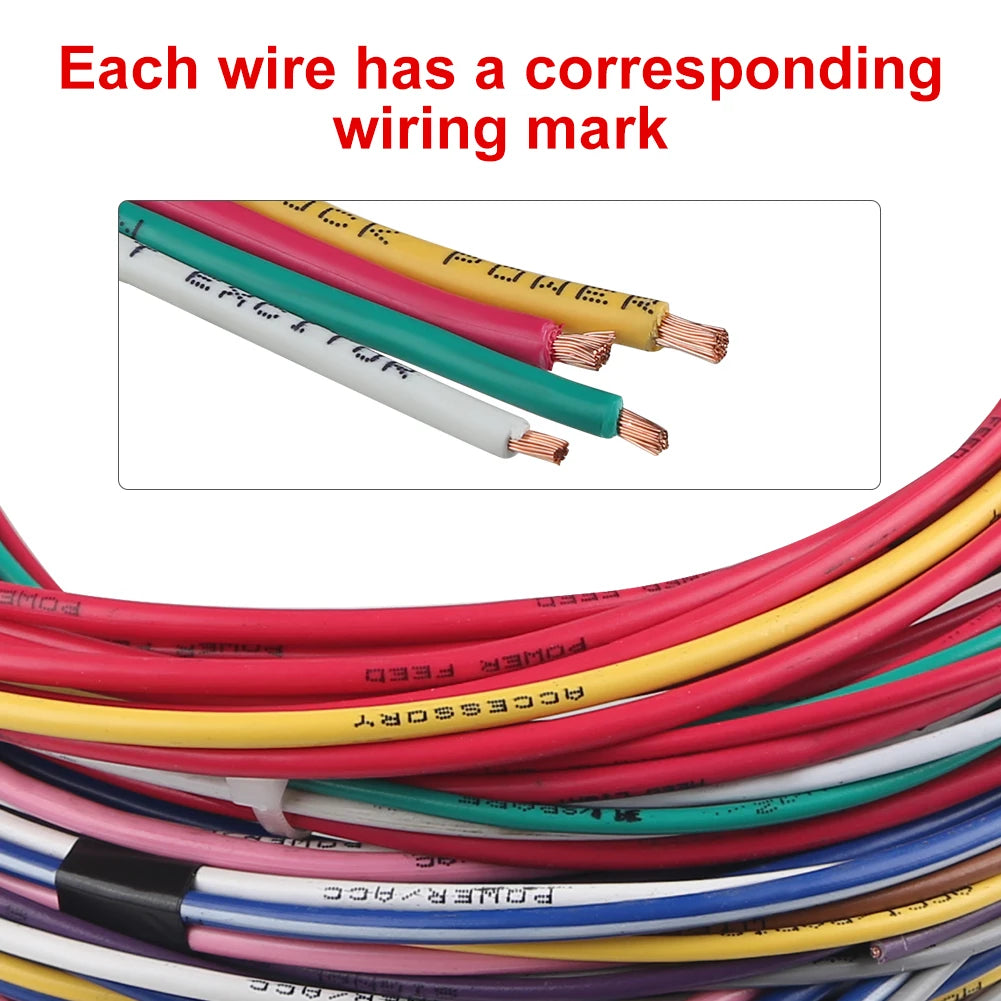 14 Circuit Wiring Harness Kit Car Modification Circuit 14 Fuse For Chevy Ford Chrysler Mopar Muscle Car Electrical Wire Harness