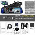 10" Dash Cam 4K 3840*2160P Car Dvr Carplay Android Auto GPS 5G WIFI AUX Stream RearView Mirror Dashcam Camera Drive Recorder FM