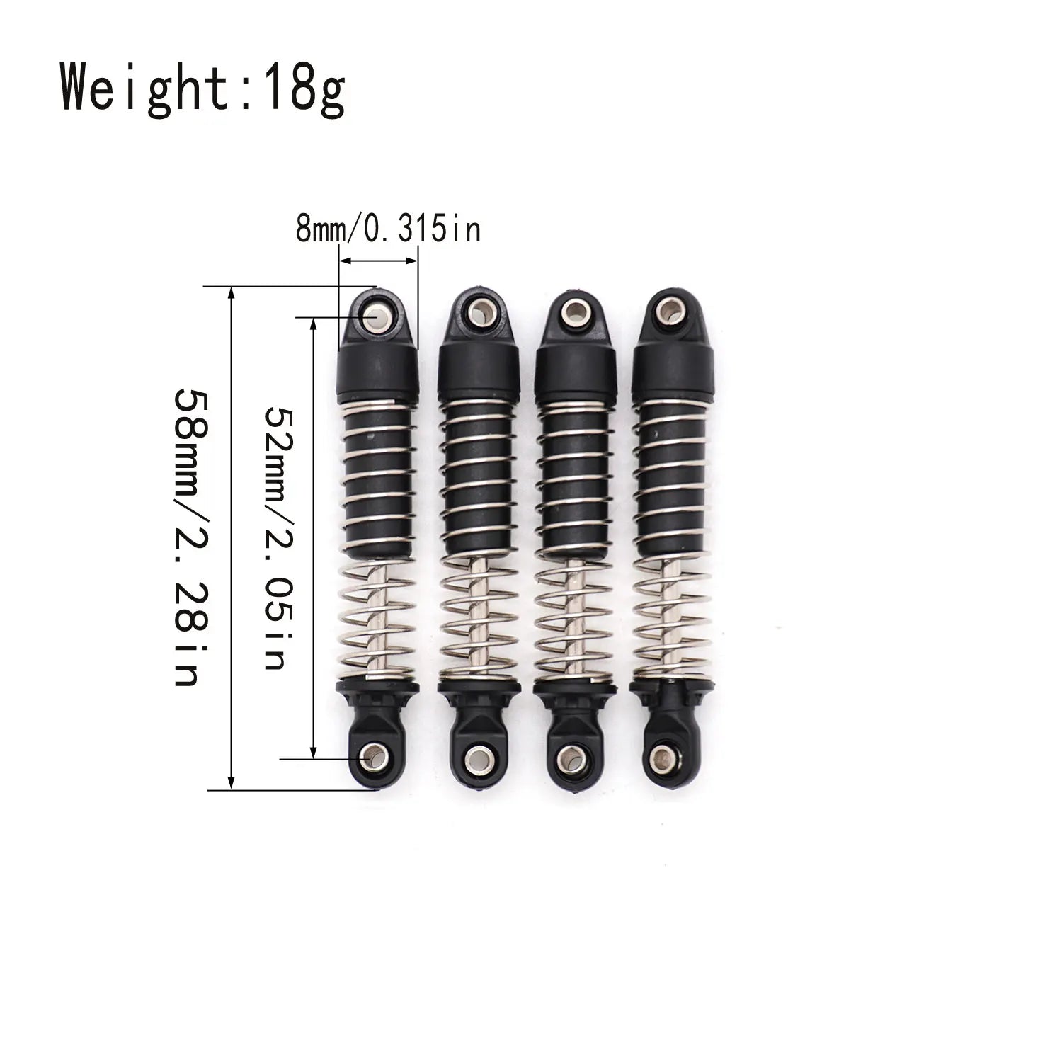 1/18 RC Crawler TRX4M Parts Drive Shaft Shock Absorber Oil Damper Utility Trailer Luggage Rack Led for Traxxa RC Car Upgrade