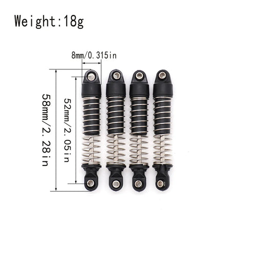1/18 RC Crawler TRX4M Parts Drive Shaft Shock Absorber Oil Damper Utility Trailer Luggage Rack Led for Traxxa RC Car Upgrade