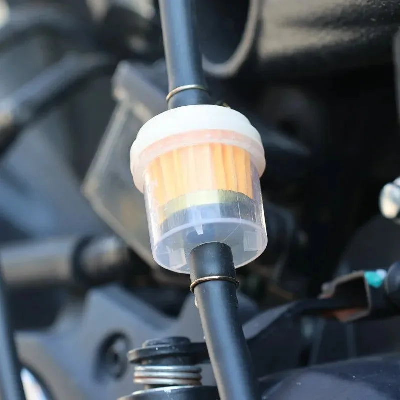 Motorcycle Inline Fuel Filter with Rubber Hose Replacement for Motorcycle Fuel System Cleaner Scooter Dirt Bike ATV Fuel Filter