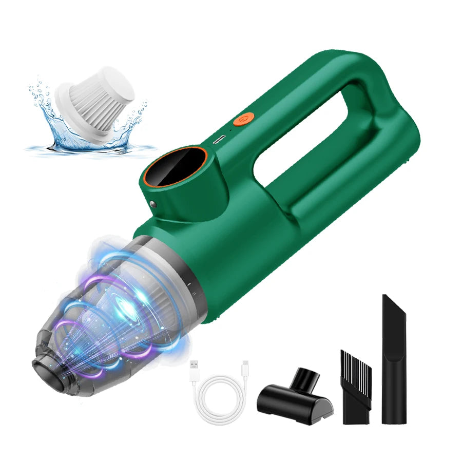 11000PA Car Vacuum Cleaner Strong Suction Portable Cordless Handheld Vacuum Cleaner with Multi-Nozzles for Car Home Office Pet
