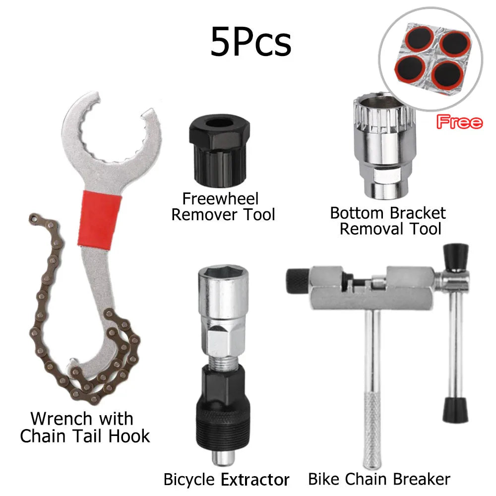 Bicycle Repair Tool Kits Chain Breaker Flywheel Remover Cutter Crank Puller Bike Wrench MTB Road Bikes Maintenance Tools Bracket