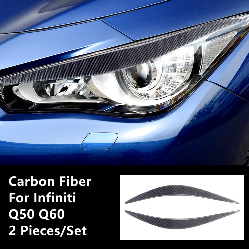 Carbon Fiber Car Interior Modification Cover Trim Strips Decorative Stickers For Infiniti Q50 Q60 Car Styling Inner Accessories