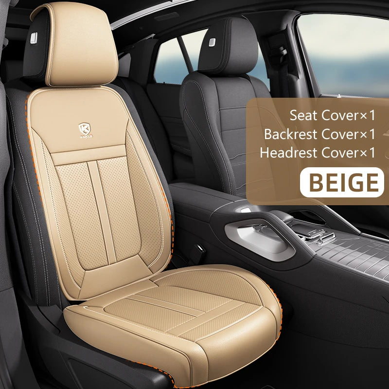 360 Surrounded Nappa Leather Car Front Seat Covers Universal Fit For Most Cars Cushion Covers Car Styling Seat Protector Pads