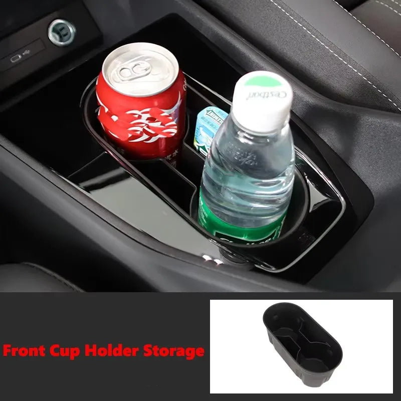 Car Interior Organizer Storage Box Armrest Central Console Tidy Stowing For Audi Q e-tron/Q5 2022-2024 Auto Accessories ﻿