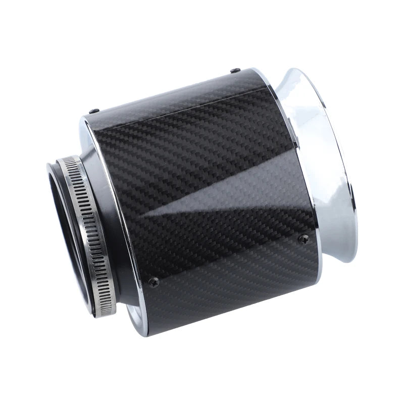 130/150/175mm 3inch Carbon Cover Air Filter Universal Car Vehicle Flow Cleaner High Performance Cold Air Intake Filter