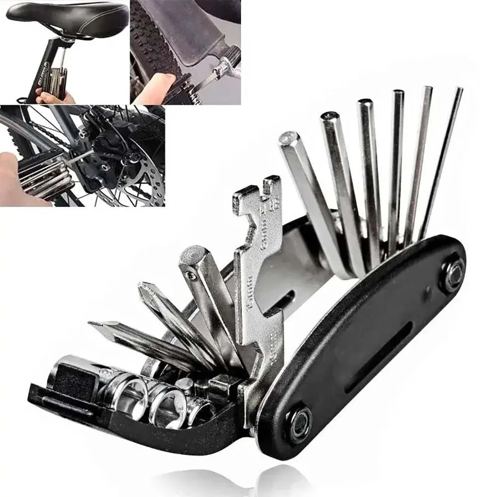 16 in 1 Portable Bicycle Repair Tools Kit Hex Wrench Nut Tire Screwdriver Motorcycle Bicycle Repair Tools