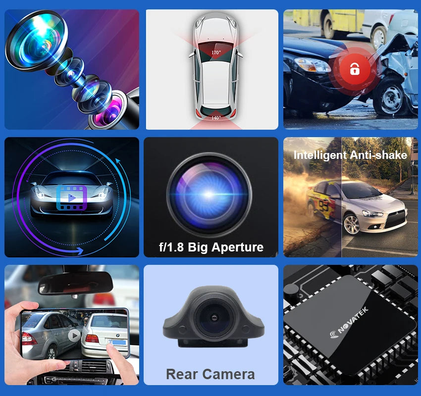 Dashcam For Land Rover Range Rover velar 2018-2021 For Jaguar E-Pace 2018-2021 Dash Cam 4K UHD Car DVR Video Recorder