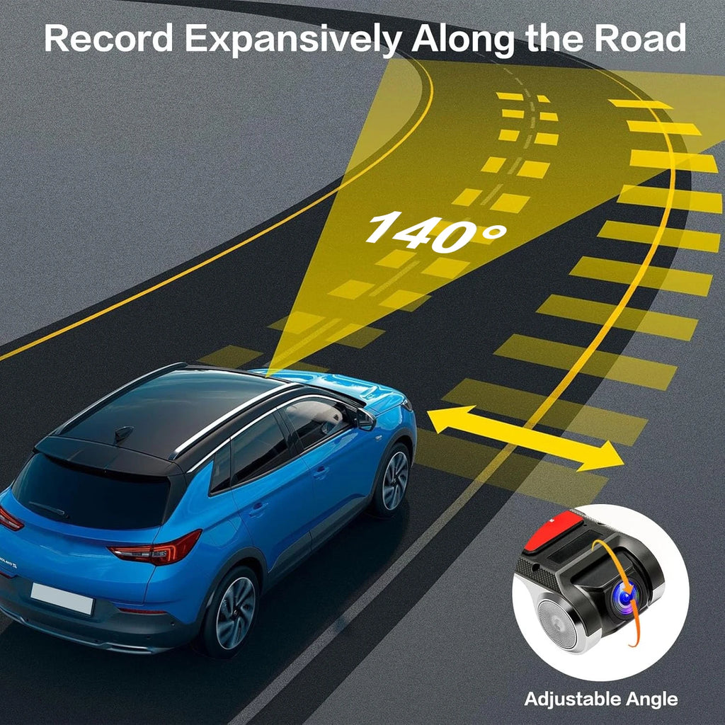 Car DVR Dash Cam Full HD 1080P Dash Cam For DVD Android Player ADAS LDWS Navigation Unit Auto Audio Voice Alarm Video Recording