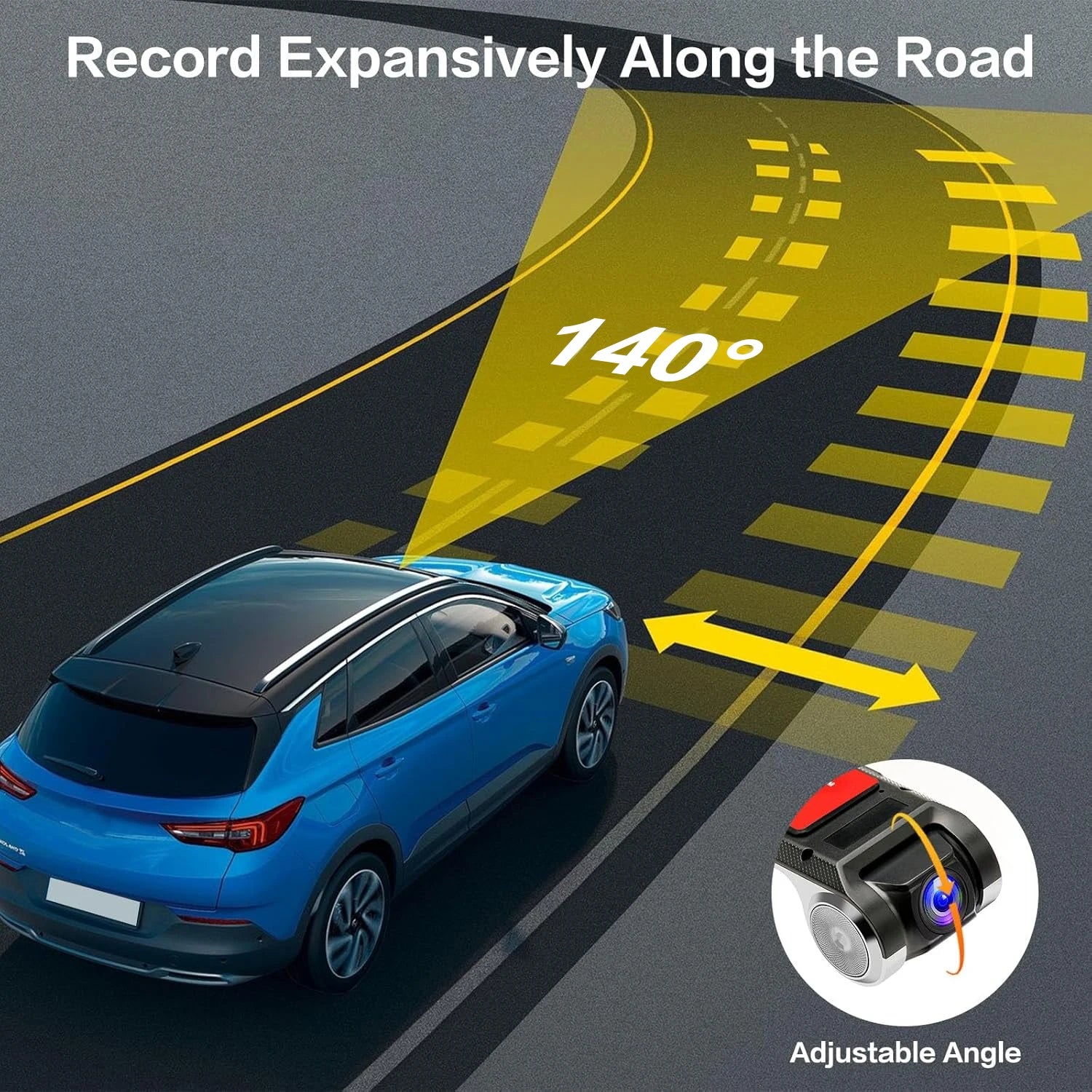 Car DVR Dash Cam Full HD 1080P Dash Cam For DVD Android Player ADAS LDWS Navigation Unit Auto Audio Voice Alarm Video Recording