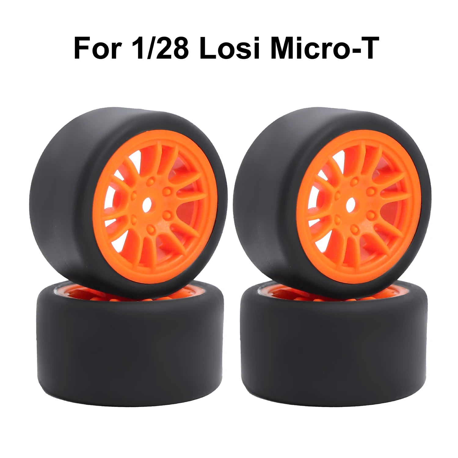 For 1/24 LOSI Micro-B On-Road Drift Racing Wheel Rims Hub with Tires Pre-mounted Pin For 1/28 Losi Micro-T WLtoys 244016