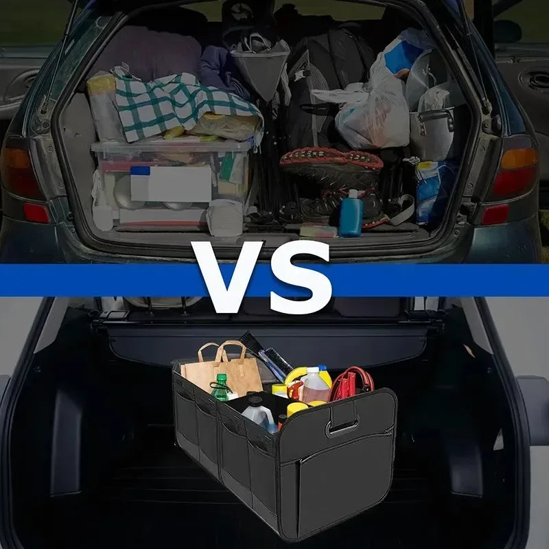 Foldable Car Trunk Organizer Box - Multi-Functional Vehicle Storage Solution for Neat Tailbox Management