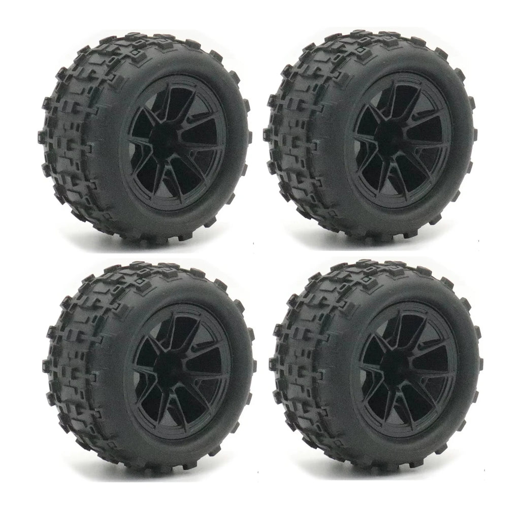 Skidproof Rubber Wheel Tyre Wear-resistant Off-road Vehicle Tire Upgarde Parts for Smax 1625 1635 Wltoys 144001 124018 HBX16889