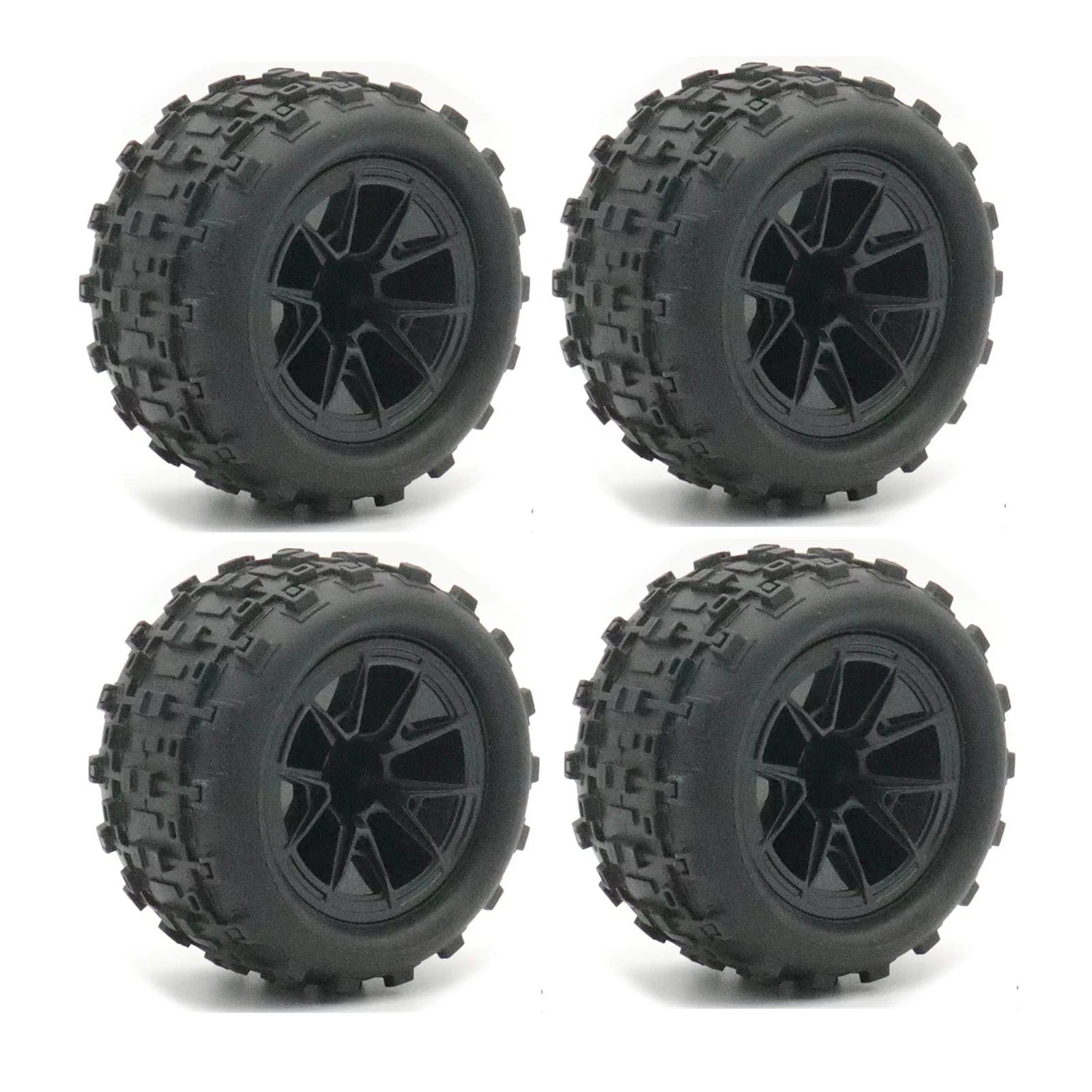 Skidproof Rubber Wheel Tyre Wear-resistant Off-road Vehicle Tire Upgarde Parts for Smax 1625 1635 Wltoys 144001 124018 HBX16889