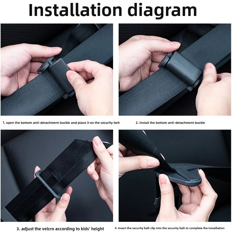 Child Car Seat Belt Adjuster Triangle Anchor Shoulder Protection Limiter Safety Accessory for Vehicle Seats