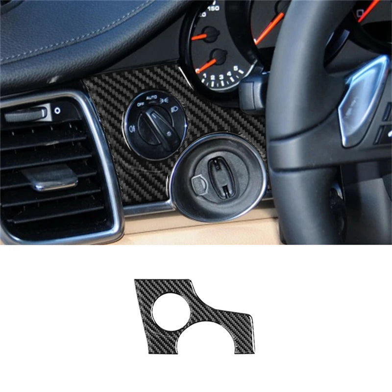 For Porsche Panamera 2010-2016 Car Accessories Carbon Fiber Interior Auto Gear Shift Panel Cover Frame Trim Sticker