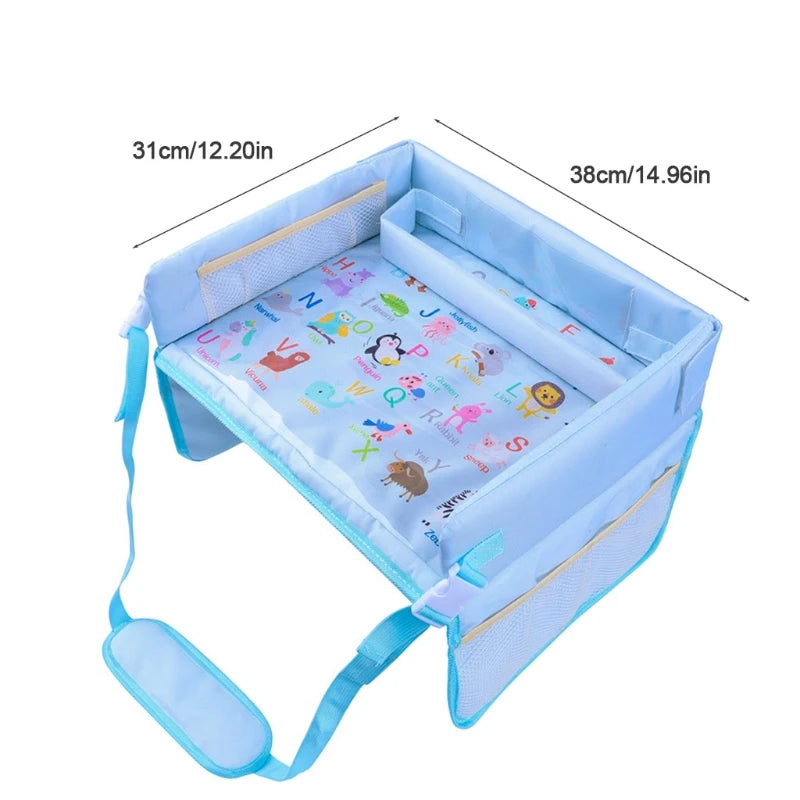 Car for Seat Organizer Kids Travel Tray for Kids Toddlers Activities in Car for Seat Cute Cartoon Patterns Attract Atten
