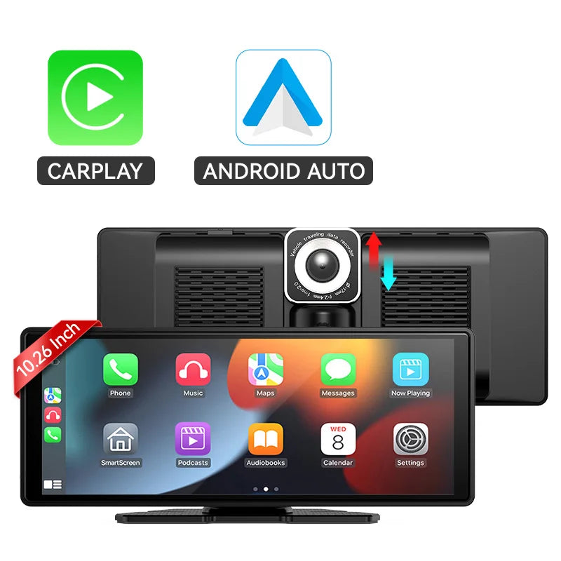 VENBES Car Radio 10.26 Inch Build-in DVR Car Display Carplay Android Auto Multimedia MP5 Player IPS Screen Mirrorlink