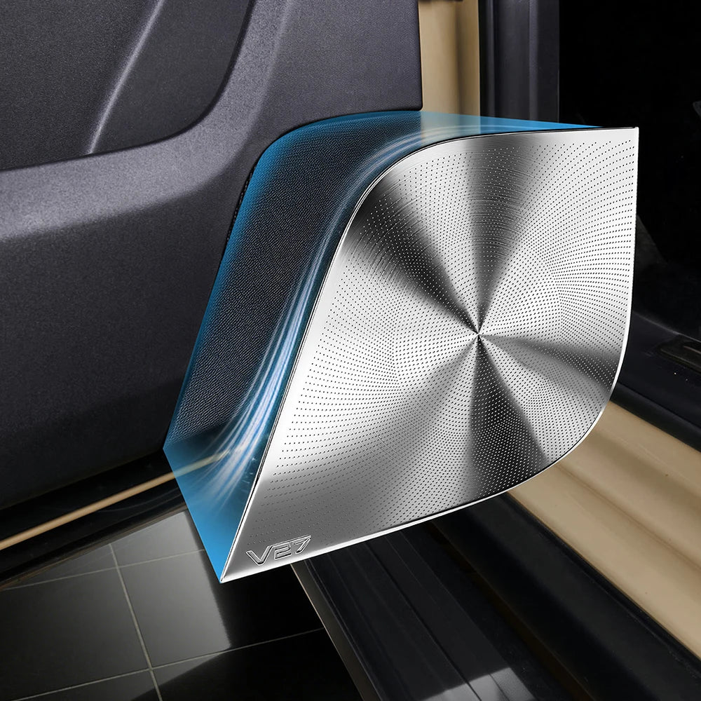 Car Door Horn Cover Audio Frame Fit For CHERY ICAR V27 2025 2026 Interior Stainless Steel Patch Modification Accessories