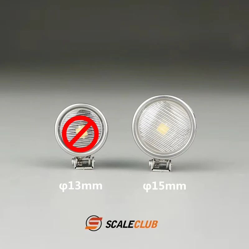 Scaleclub Tamiyatrailer truck dump truck truck  climbing off-road upgrade metal small spotlight metal light cup Accessories