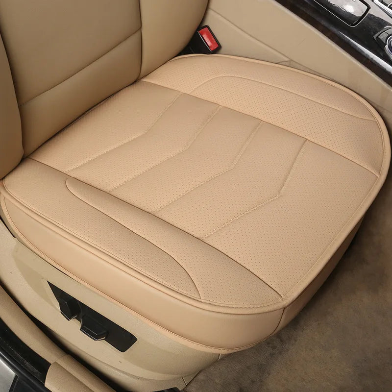 Leather Car Seat Cover Breathable Driver Seat Cushion Protection Universal Size Rear Seat Non-slip Mat Styling Accessories