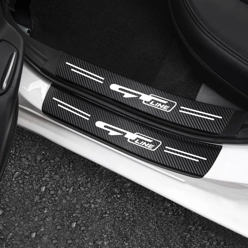 Car Door Sill Stickers Accessories For KIA GT LINE K2 Sportage Stinger Sorento Ceed soul sorento VENGA KX5 K3 K4 K5 Accessories