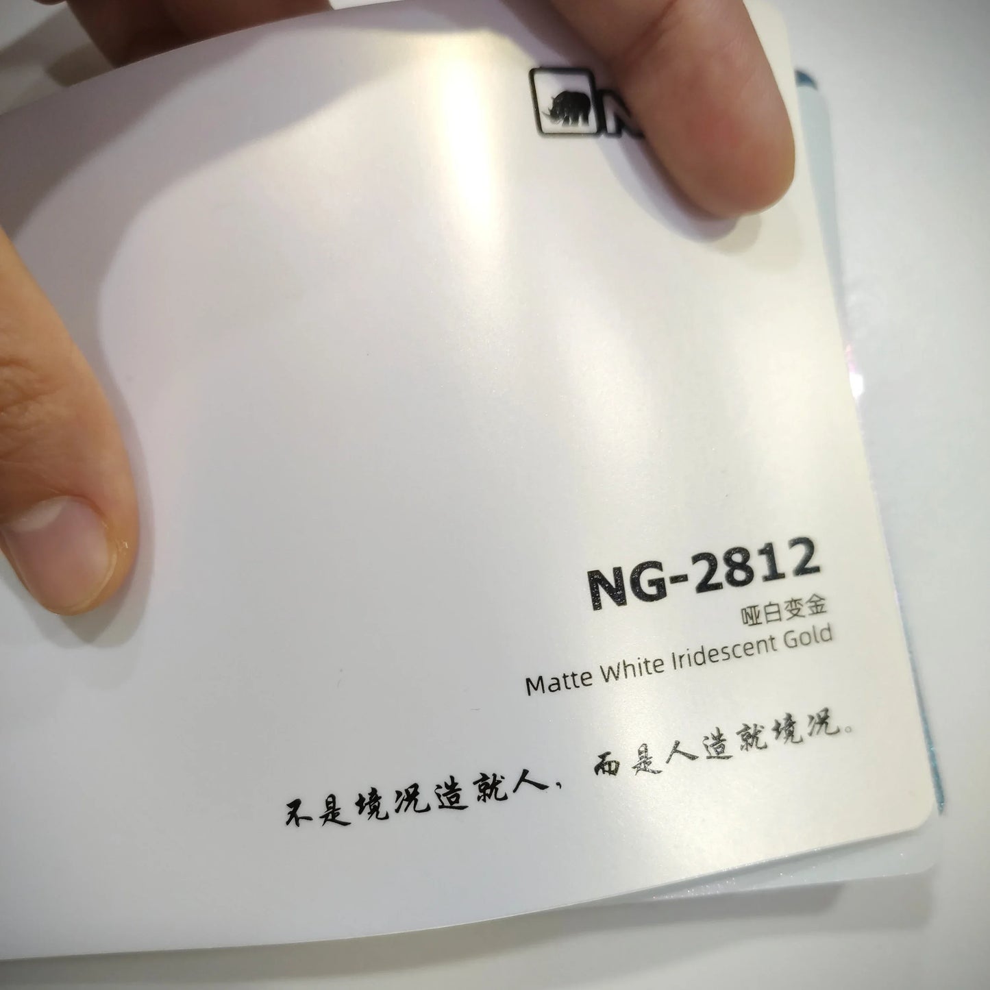 Air Release Channel Stretch able  NG2812 Pear White Iridescent Gold Car Film Car Vinyl