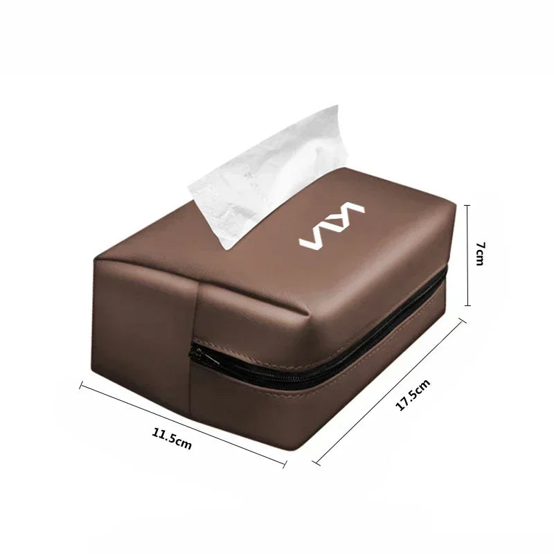 Car Tissue Organizer Bag Paper Towel Storage Box Accessories For KIA EV6 Sorento Niro Stinger Ceed Carnival K5 K9 Soul Carens VQ