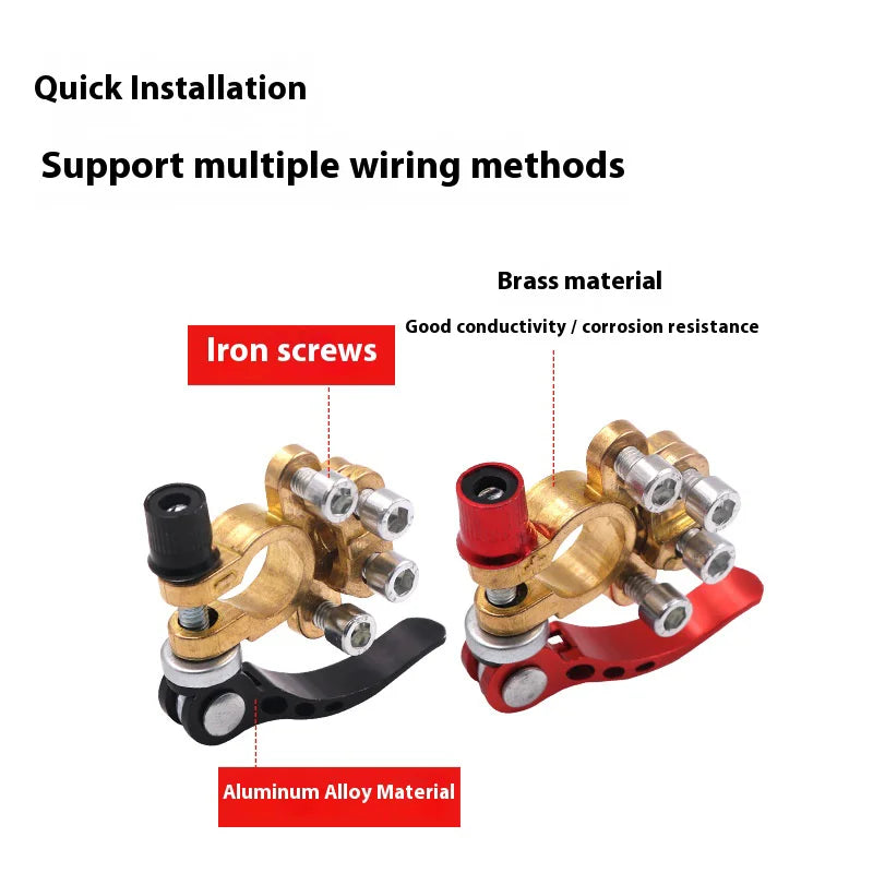 Conectores rápidos de 12 V y 24 V para batería, interruptor de encendido, terminales de coche para desconectar los principales tipos de cables, accesorios para automóviles.