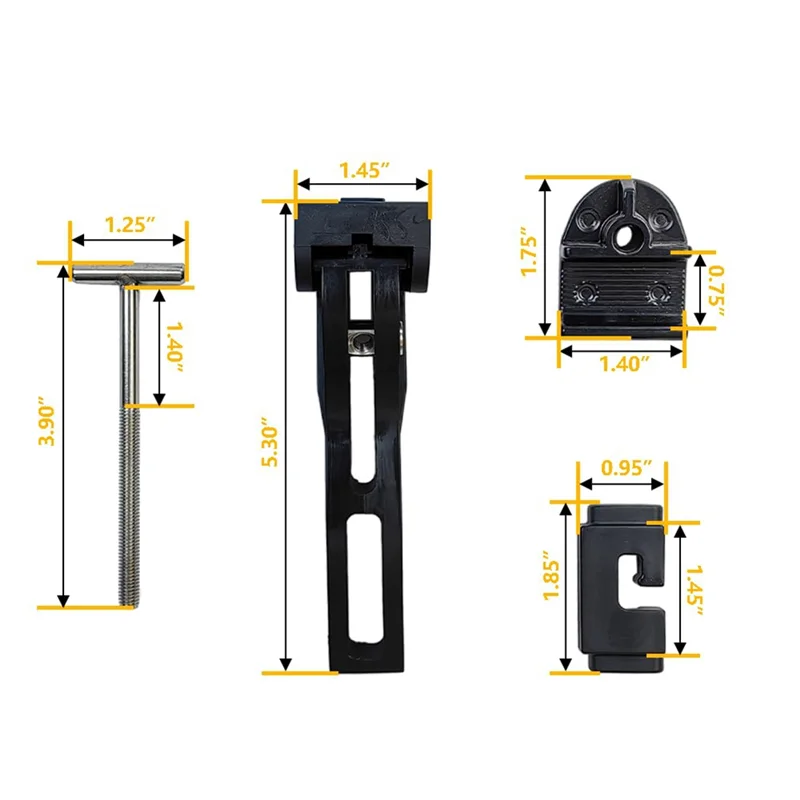 A01F-Truck Bed Tonneau Cover Installation Kit For Hard Folding, Suitable For Tri-Fold & Quad-Fold