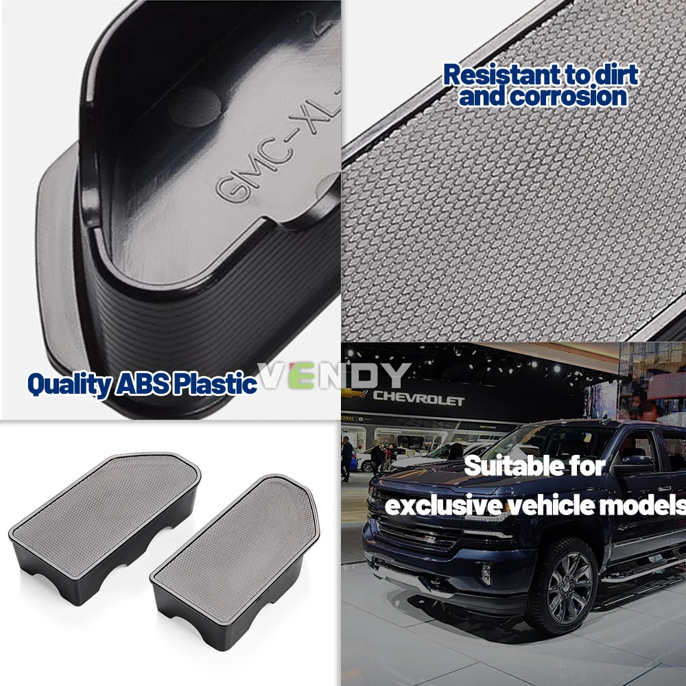 Rear Truck Bed Rail Stake Pocket Cover For Chevrolet Silverado 1500 2500 2500HD 3500 GMC Sierra 1500 2014-2018 Cap Hole Plugs