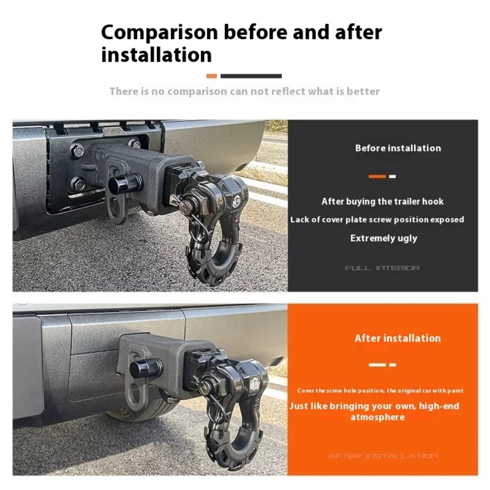 Car Trailer Hook Cover For Haval H9 2024 2025 Decoration Off-road Anti-Collision Rear Bumper Decoration Trailer Ball Hook Cover