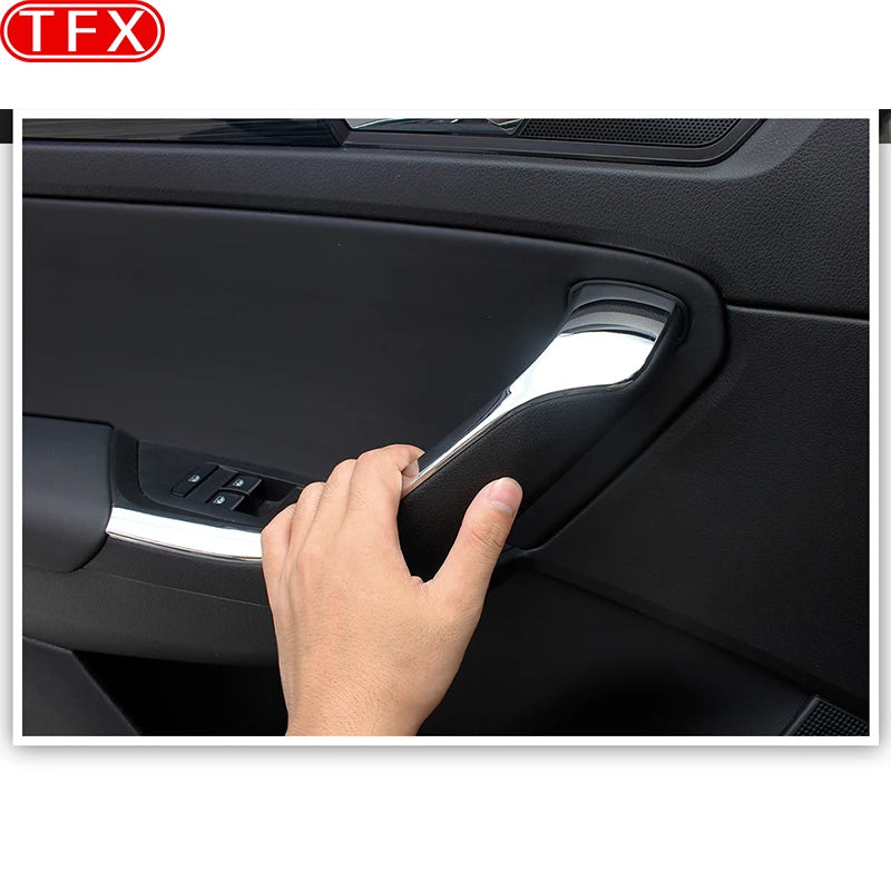 For Skoda Kodiaq 2017-2020 Car Door Interior Armrest Sequin Modified Door Panel Handle Trim Strip Cover ABS Auto Accessories