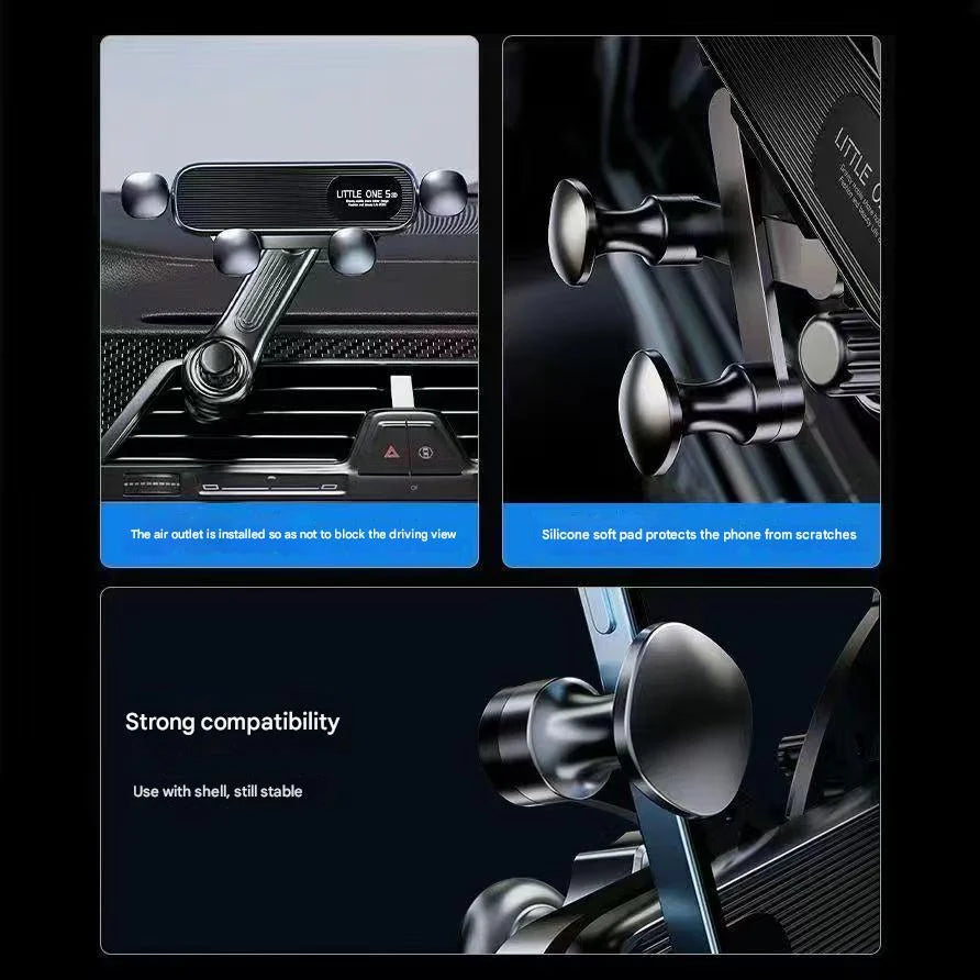 Car phone holder instrument panel air outlet base universal center console air conditioning outlet hook accessories car rack