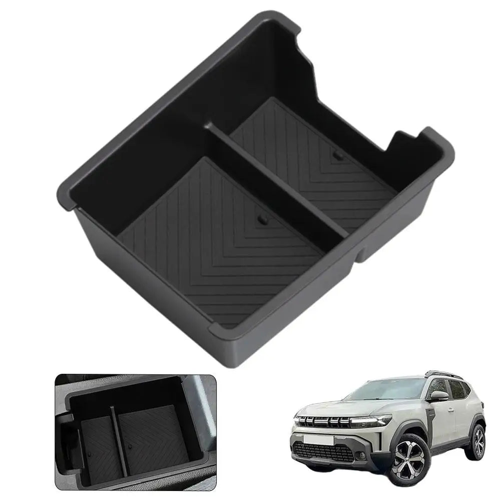 For Dacia Duster 2025 2026 Car Armrest Storage Box Interior Accessories Center Console Tray Tidying ABS