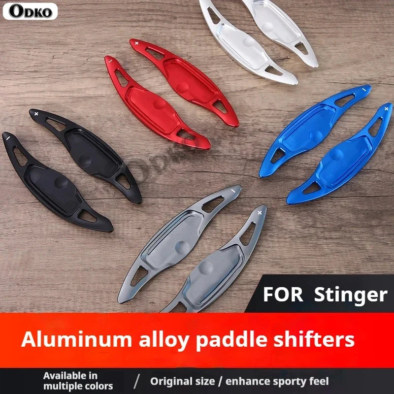 Accesorios interiores para Kia Stinger, aleación de aluminio, volante, palanca de cambios, extensión de palanca de cambios