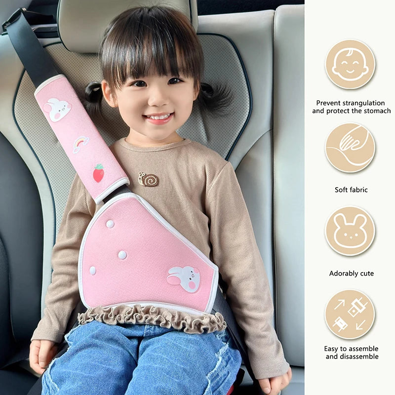 Interior Car Accessory for Enhanced Safety - Universal Adjustable Seat Belt Cover for Kids & Adults