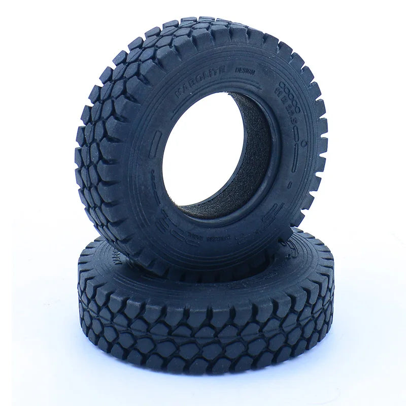 2pcs Simulation Rubber Tire 23/28mm Width RC Truck Tyre for 1/14 Tamiya SCANIA 770S R620 VOLVO BENZ Arocs MAN Car Accessories