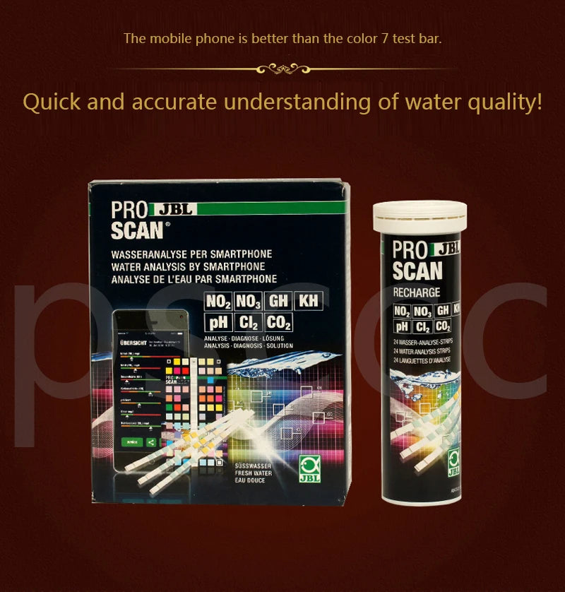 JBL Alat Uji Analisis Air Uji Proscan dengan Evaluasi Melalui Aplikasi Set Uji Air Akuarium Peralatan Uji Tangki Ikan Tanaman Ai